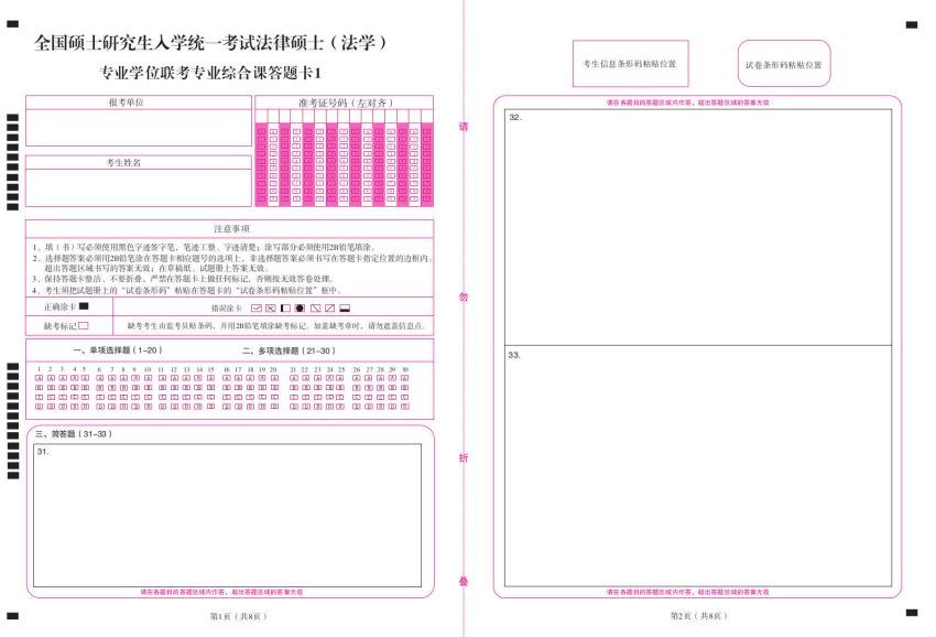 2023考研法硕：【众合】考前押题模考 (8.49M)