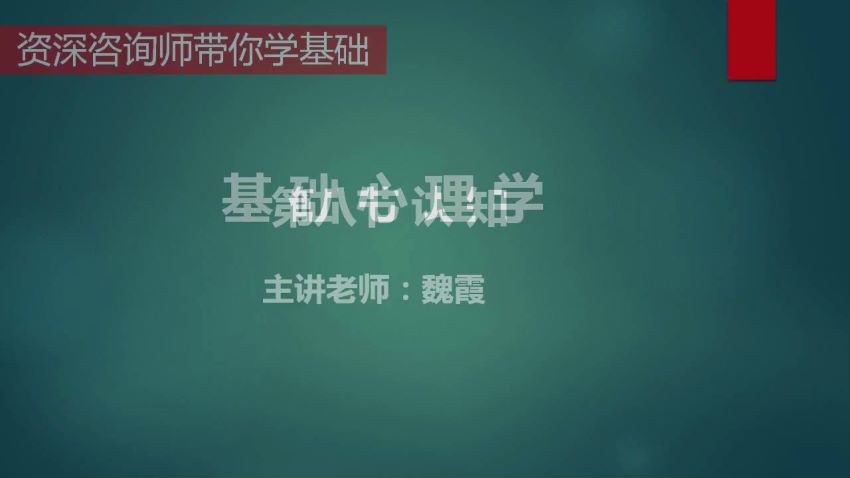 魏霞 从理论到应用——心理咨询必修实务 (7.64G)