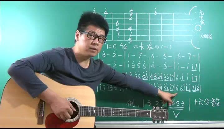 吉他民谣初级吉他入门教学教程零基础弹唱指弹讲解学习（720×416视频） (2.65G)