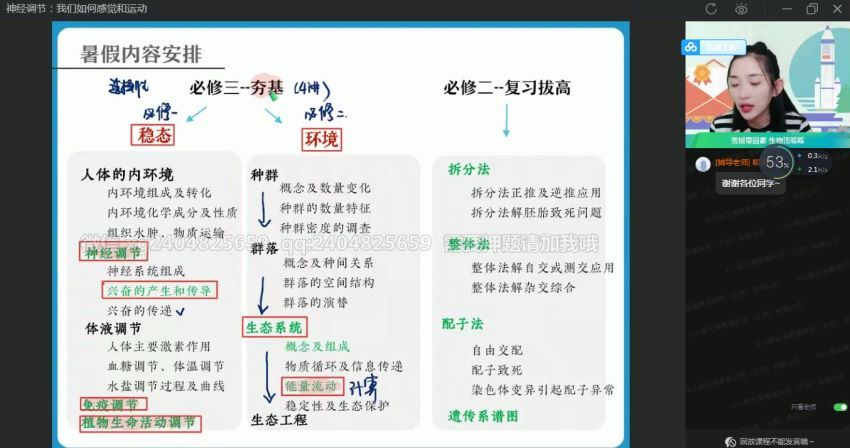 2022高二作业帮生物杨雪暑假班（尖端） (15.89G)