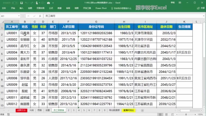 HR人资Excel实战特训营  快速提升百倍身价（完结） (8.29G)