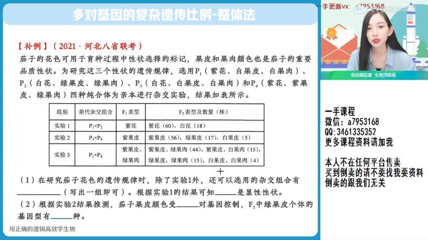 2023高三作业帮生物杨雪一轮秋季班（a+) (8.27G)