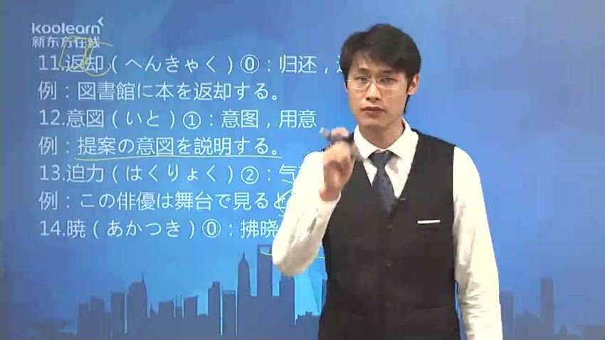 新东方日语能力考N1文字词汇单项精讲褚进（高清视频） (492.02M)